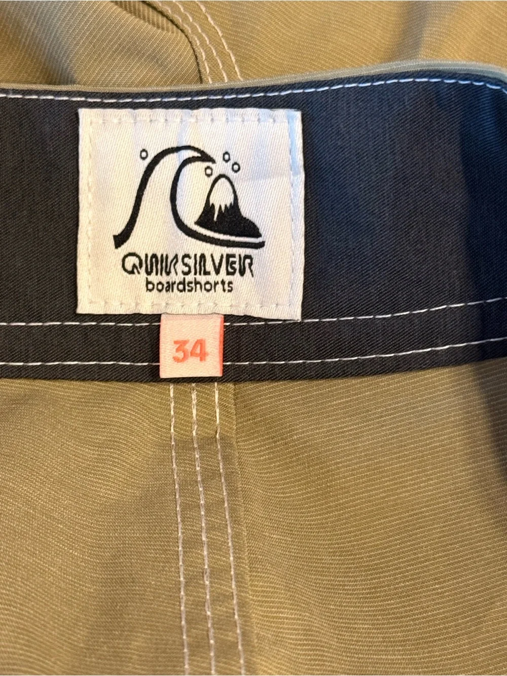 QUICKSILVER Original Arch Swim Shorts Aloe Size 34 NEW